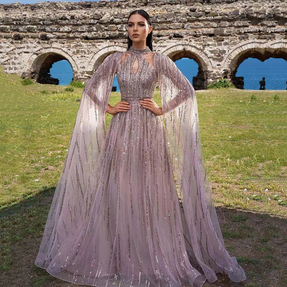 Levoire | Glamouröösit Ripsetyksityiset Paljetti Robe de soirée Rosa