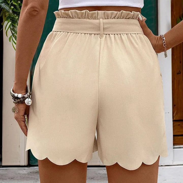 Levoire | Shorts unisexe pour femmes unis, avec volants et rubans