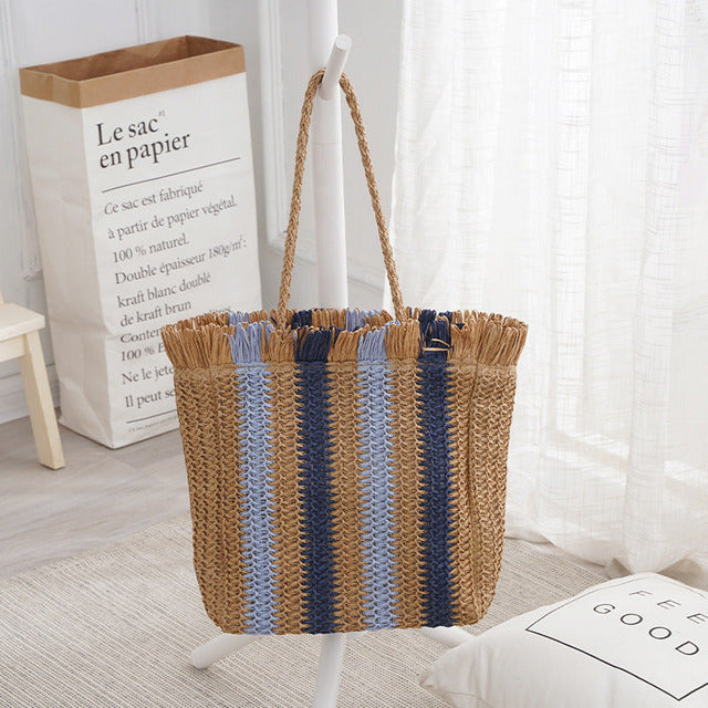 Levoire | Avec Franges Et Patchwork Marron