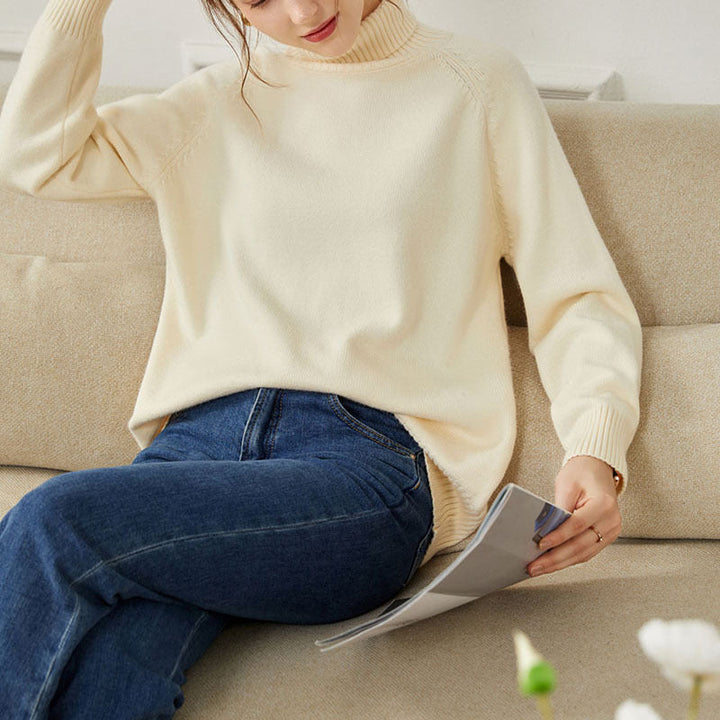 Levoire | Tendance Mode Femme En Tricot Avec Col Haut Abricot Une taille
