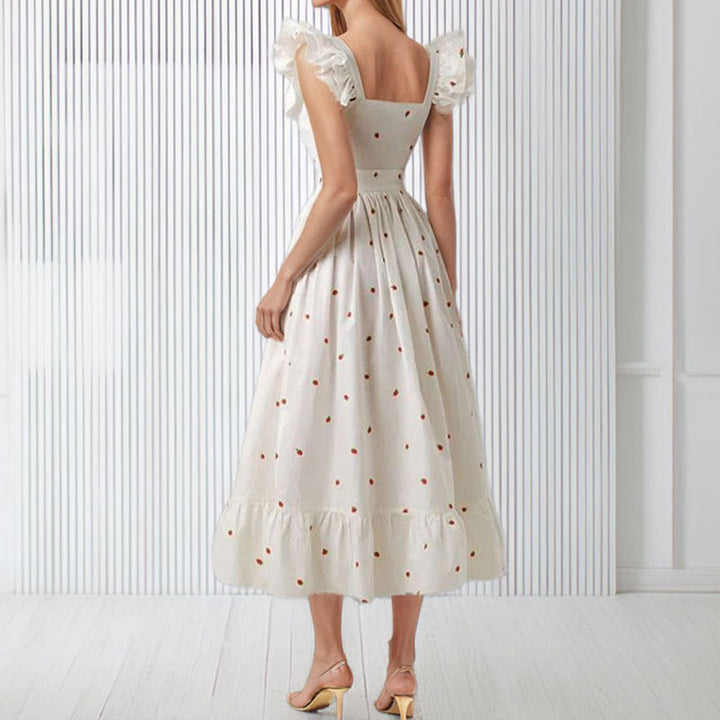 Robe maxi femme avec volants et imprimé floral Levoire