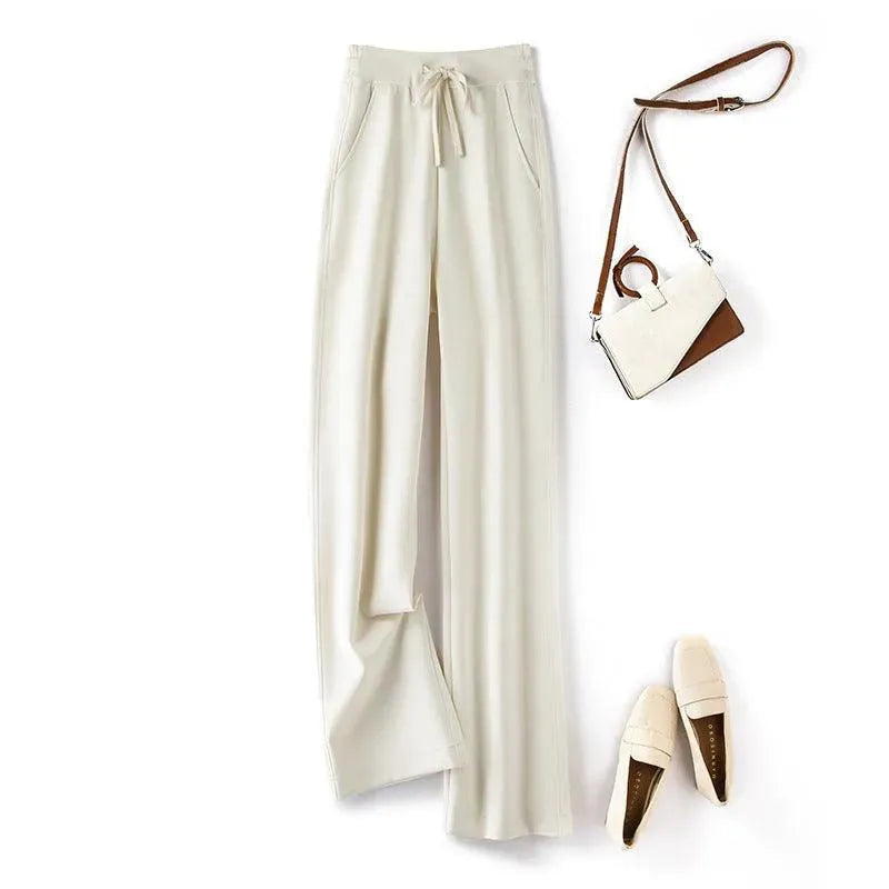 Levoire | Pantalon Long Fin Et Droit À Jambe Large Abricot