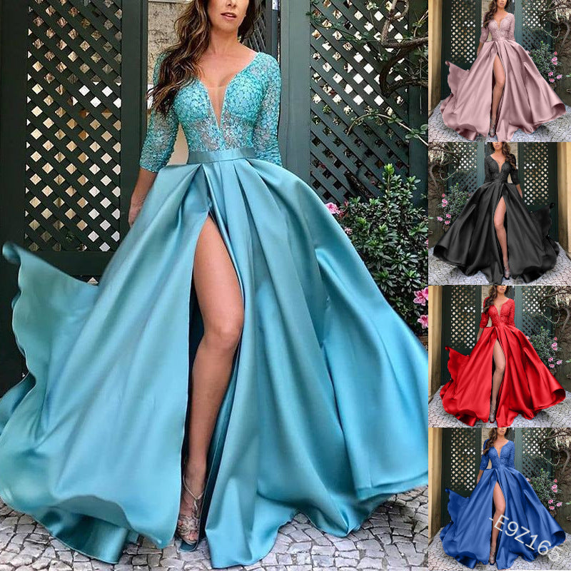 Levoire | Robe à col en V robe de soirée robe de fête