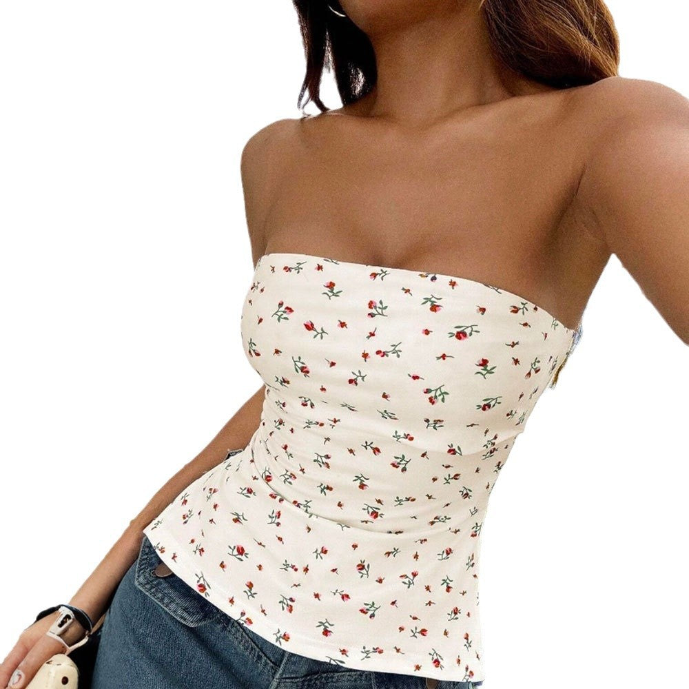 Buste durable pour femmes avec motif floral et ourlet élastique Levoire