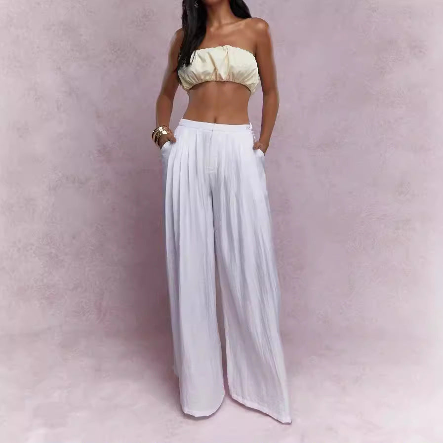 Levoire | Pantalons amples taille haute printemps été