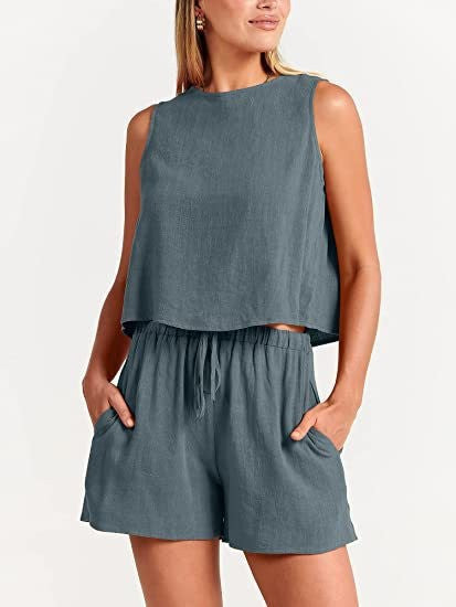 Ensemble de loisirs deux pièces pour femmes avec taille élastique Levoire