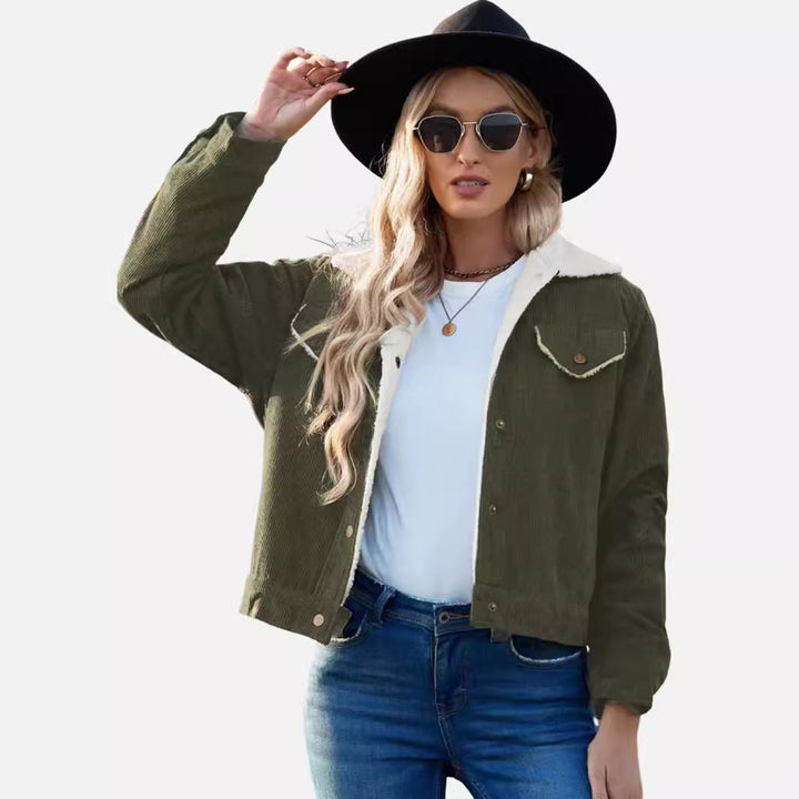 Levoire | Veste D'Hiver Avec Capuche Pour Femme Vert Armée