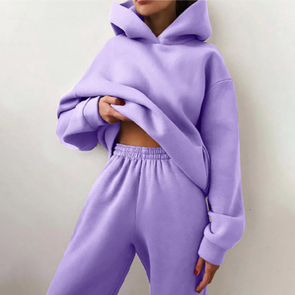 Ensemble de sweat à capuche surdimensionné et de pantalon de jogging pour femmes Levoire