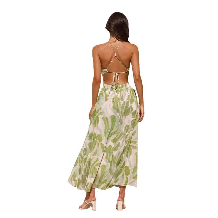 Robe maxi aérienne pour femme avec design floral Levoire