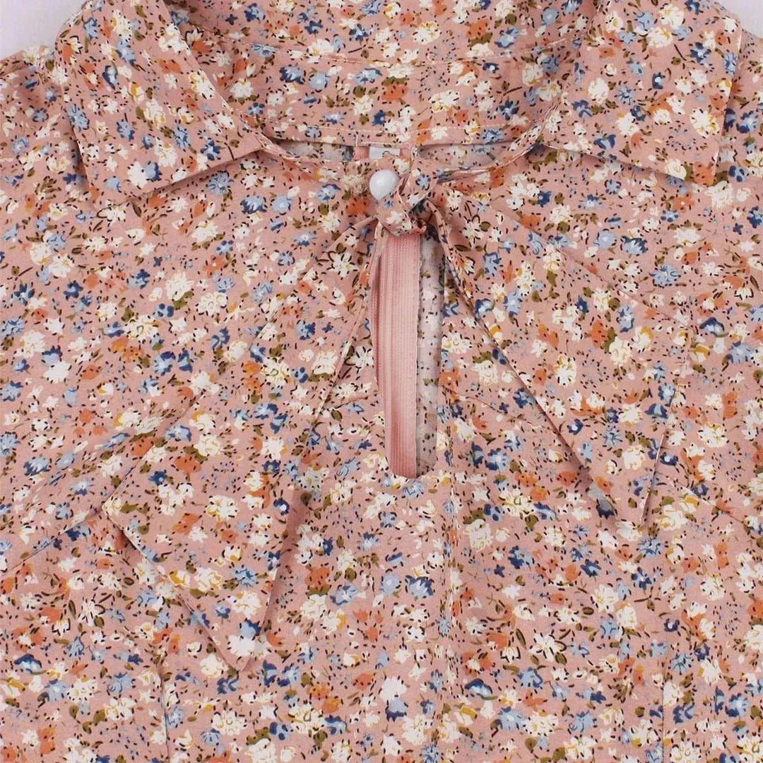Levoire | Robe à manches courtes avec un petit motif floral