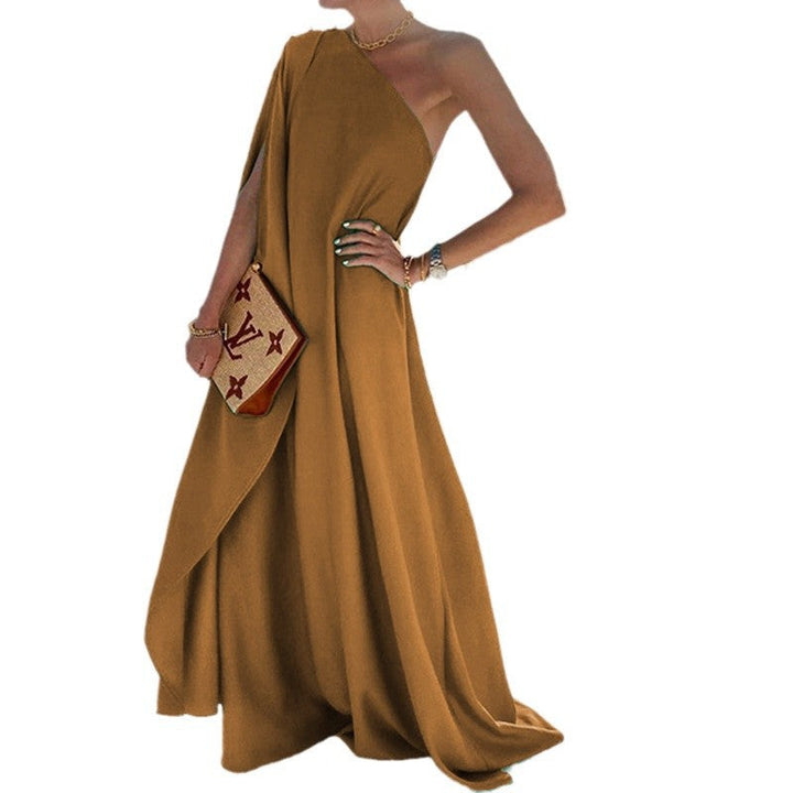 Levoire | Robe à une épaule Temperamentti Été Robe unie