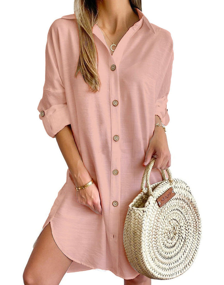 Levoire | Chemise Robe À Col Rosa (vite épuisé)