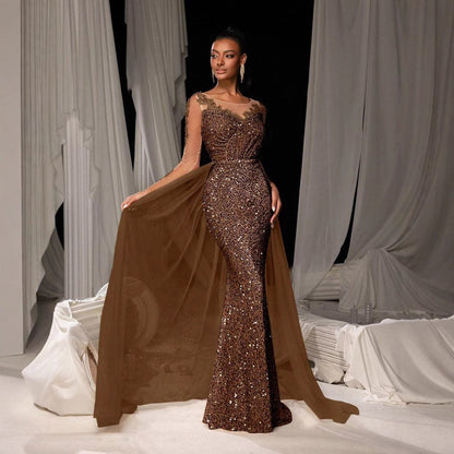 Levoire | Glamouröös Long Long Lamp Party Gown