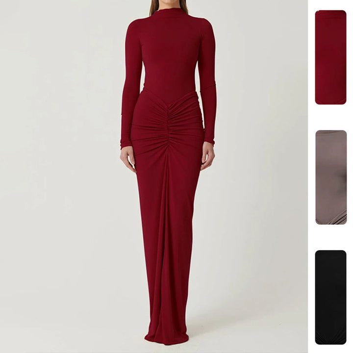 Robe Maxi Élégante pour Femmes avec Coupe Ajustée et Décolleté Profond Levoire