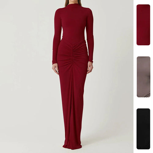 Robe Maxi Élégante pour Femmes avec Coupe Ajustée et Décolleté Profond Levoire