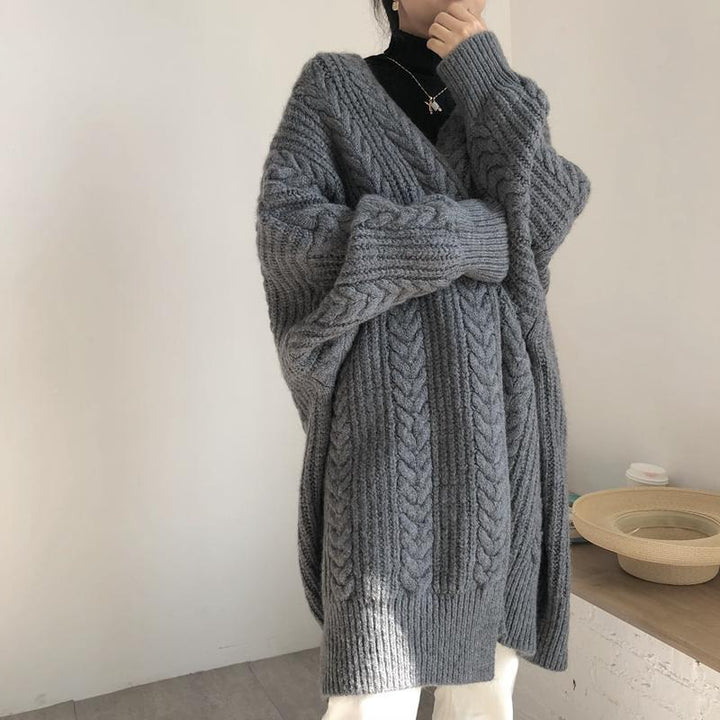 Cardigan femme avec motif en cable et coupe ample Levoire