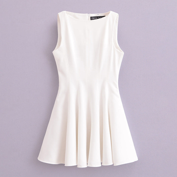Levoire | Élégante robe midi drapée d'été Blanc