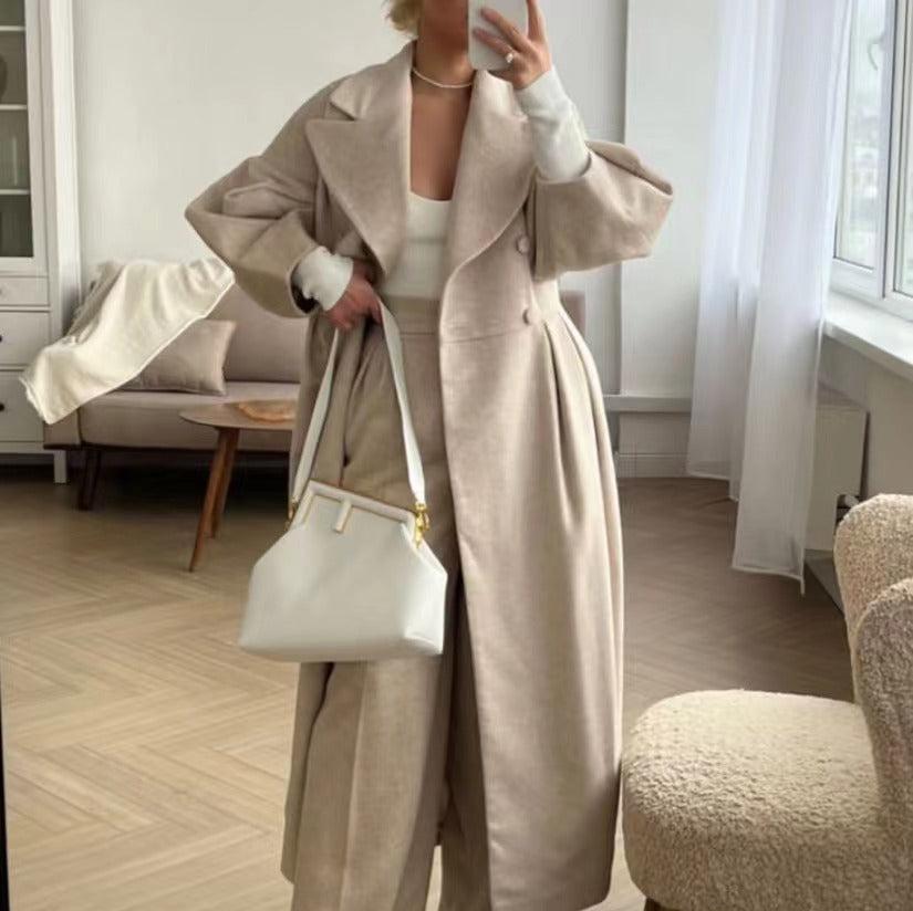 Levoire | Lanterne Pipe Vendekrage Long Veste Beige