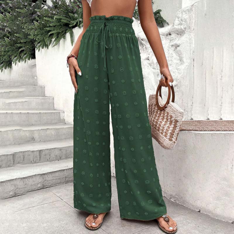 Levoire | Pantalons D'Été Légers Pour Femmes Avec Jambes Larges Vert
