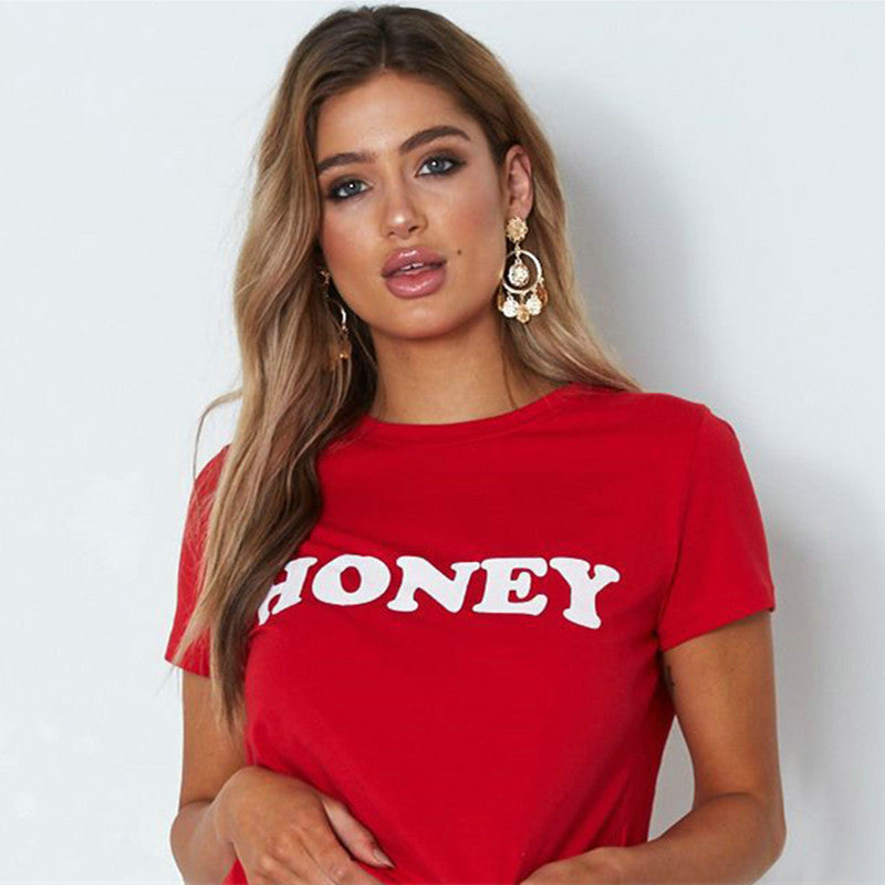 T-shirt pour femmes avec lettrage tendance Levoire