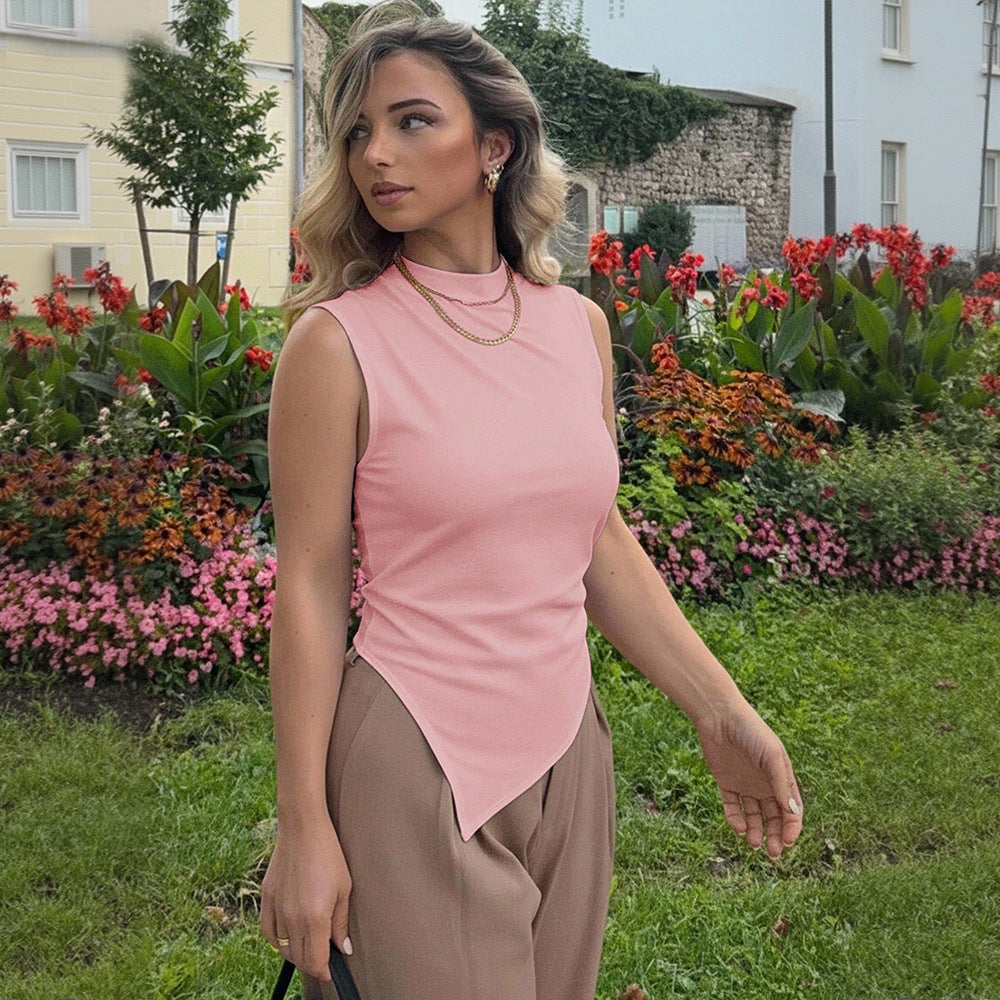 Débardeur asymétrique pour femmes avec design drapé élégant Levoire