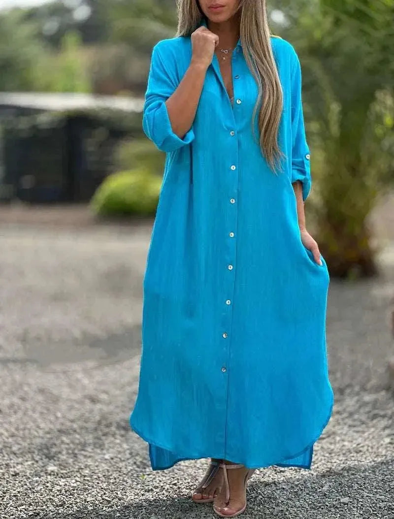 Levoire | Pull de détente pour femmes avec des manches longues Bleu ciel