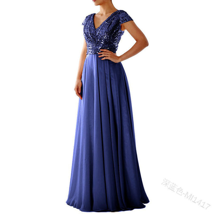 Levoire | Glamouröösit Paljetit Élégant Nœud Soirée Bleu foncé