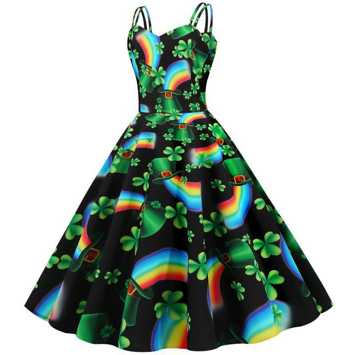 Robe A-line ludique pour femmes avec motif vif Levoire