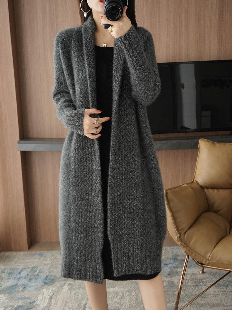 Cardigan pour femmes avec motif moderne en câble et devant ouvert Levoire
