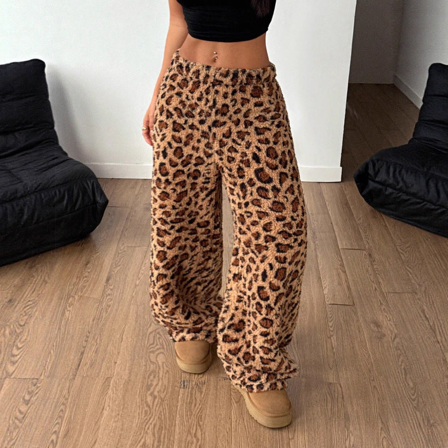 Pantalons décontractés pour femmes à imprimé léopard Levoire