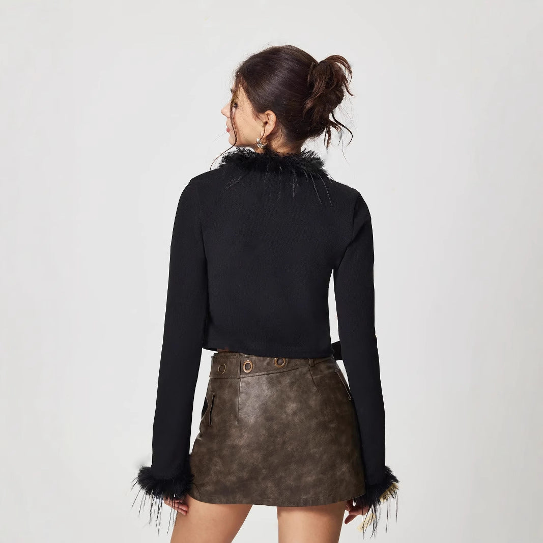 Veste confortable pour femmes avec plumes Levoire