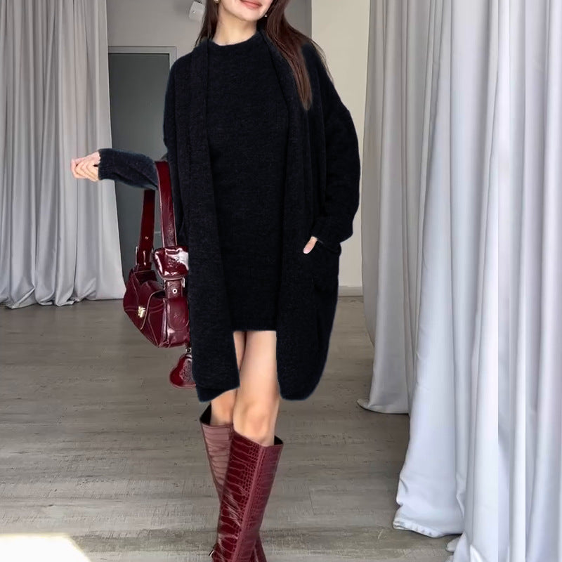 Manteau en tricot pour femmes avec une coupe moderne surdimensionnée et des poches pratiques Levoire