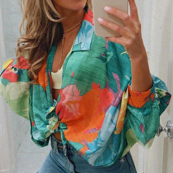 Blouse tendance pour femmes avec design floral et grande taille Levoire