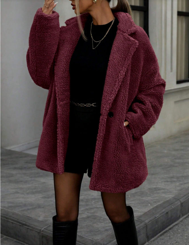 Veste douillette pour femmes en matériau teddy Levoire