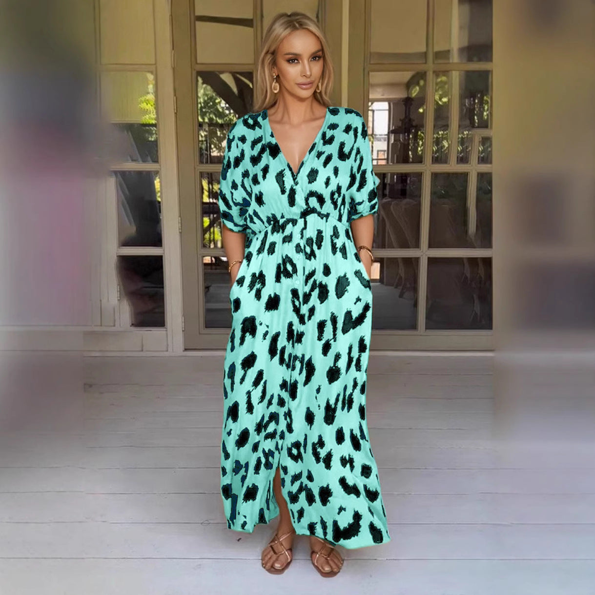 Levoire | Robe léopard Robe à motif léopard transfrontalière