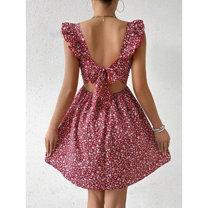 Robe d'été pour femmes avec des détails en volants et décolleté carré Levoire