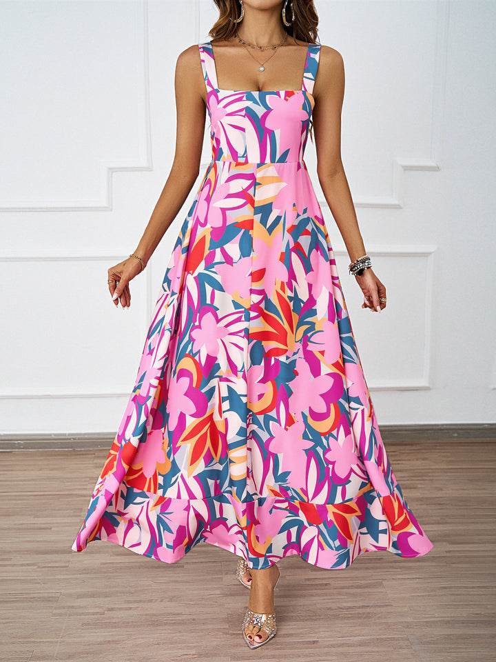 Robe maxi femme avec design floral et bretelles sophistiquées Levoire