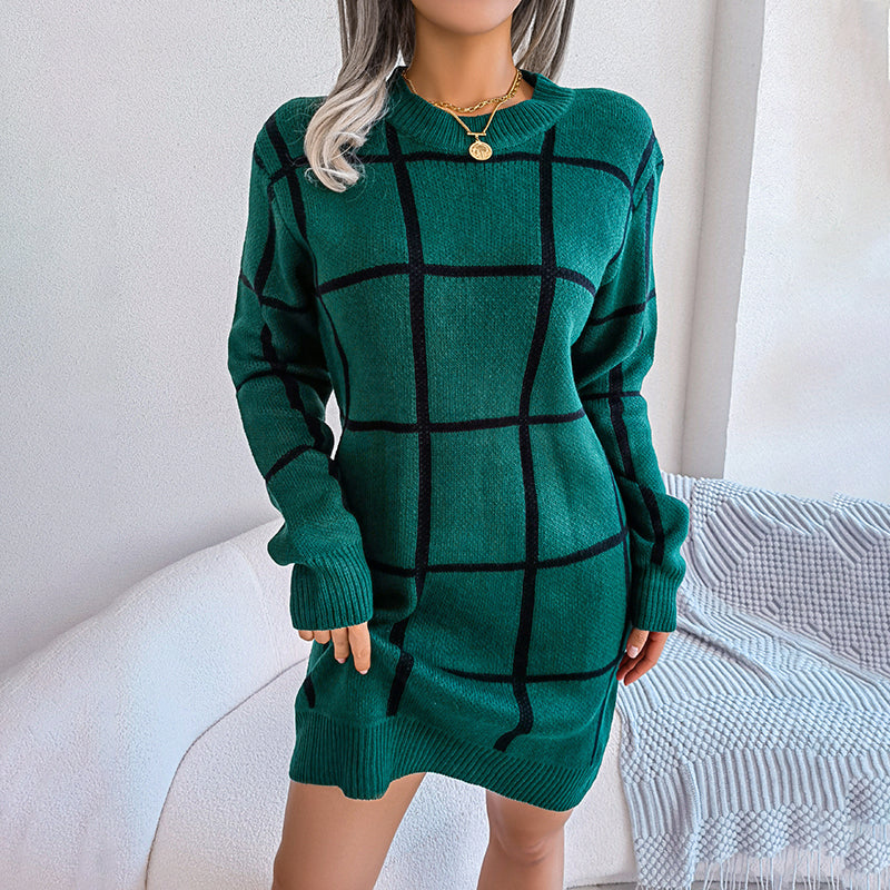Levoire | Décontractée En Tricot À Carreaux Vert
