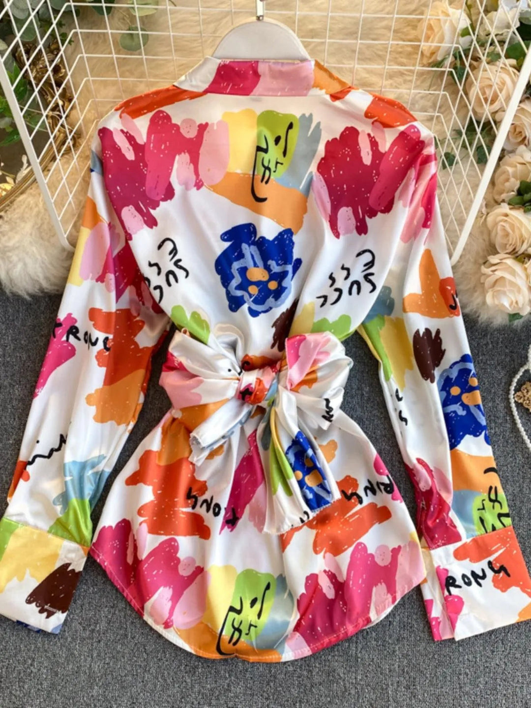 Levoire | T-shirt en satin mat irrégulièrement teinté