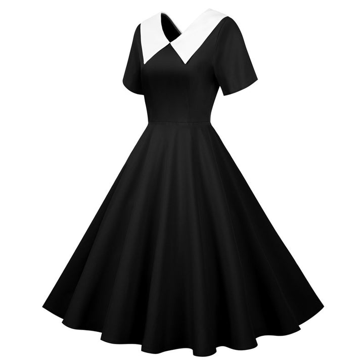 Robe évasée pour femmes avec col élégant et jupe ample Levoire