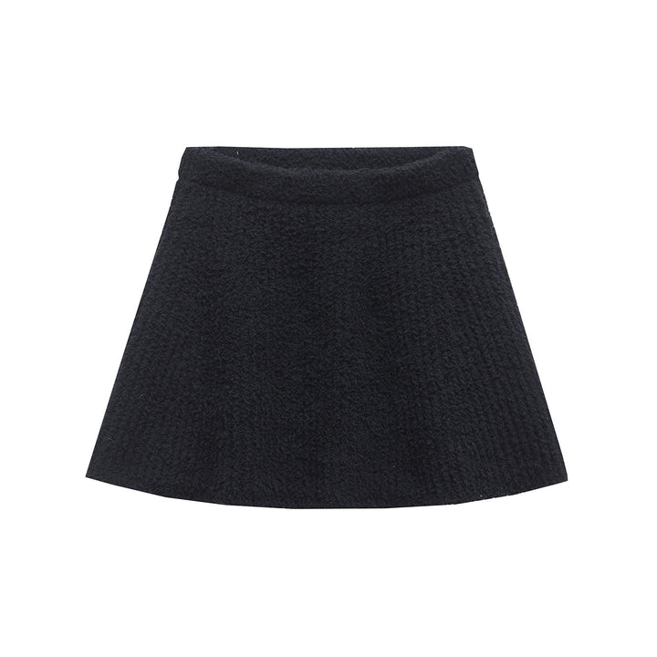 Levoire | Pull en tricot élégant Ensemble de jupe courte tricotée jupes courtes noires A3