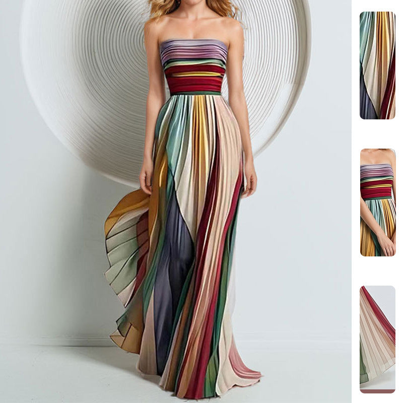 Robe maxi pour femme avec coupe fluide et dégradés de couleur sophistiqués Levoire
