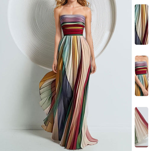 Robe maxi pour femme avec coupe fluide et dégradés de couleur sophistiqués Levoire