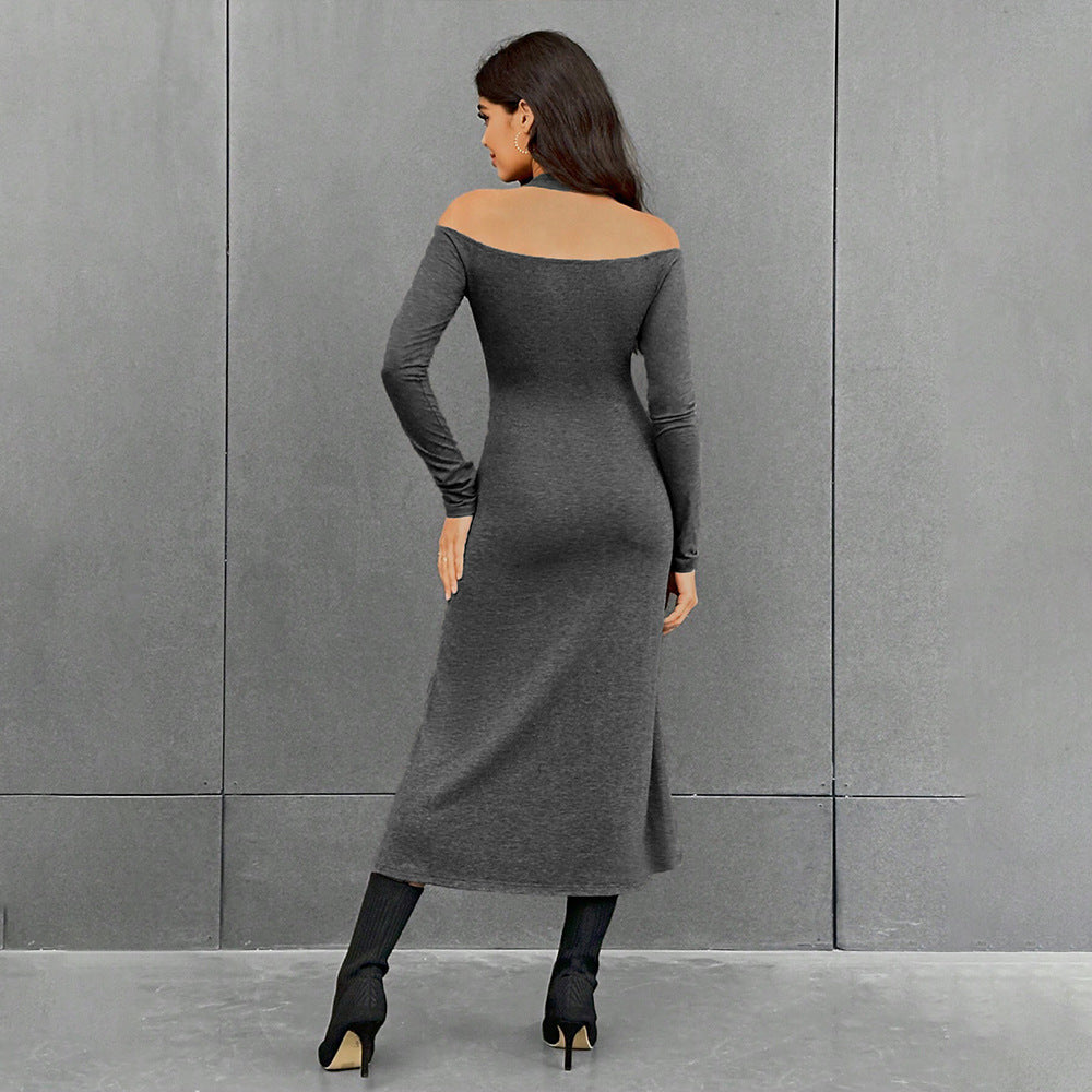 Robe maxi pour femmes avec une coupe chic et des détails découpés élégants Levoire
