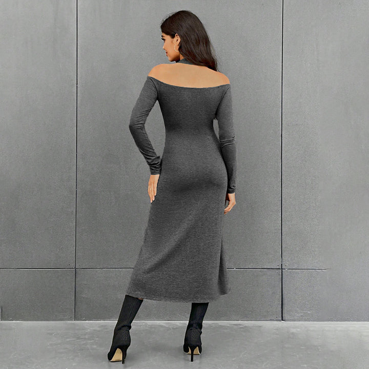 Robe maxi pour femmes avec une coupe chic et des détails découpés élégants Levoire