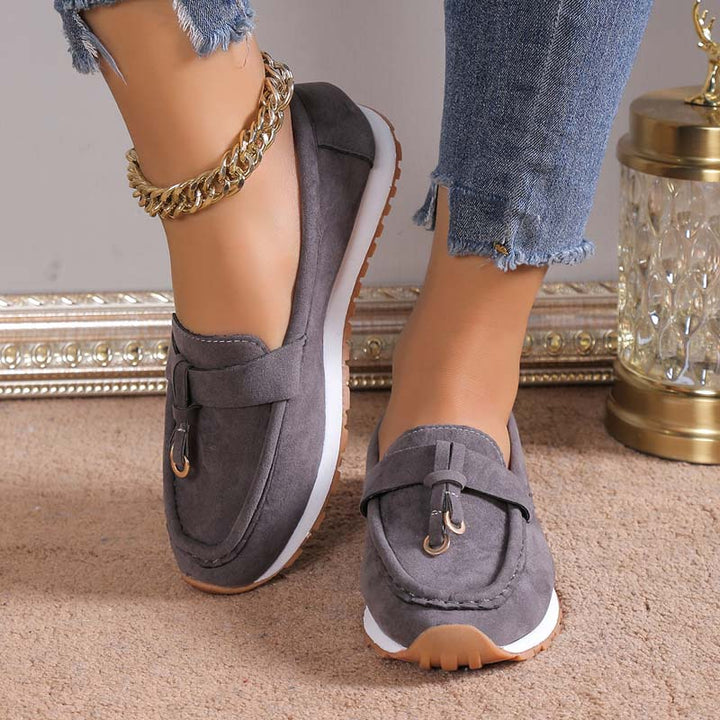 Levoire | Mocassins Sportifs De Luxe Avec Semelle Ergonomique Pour Femmes Gris