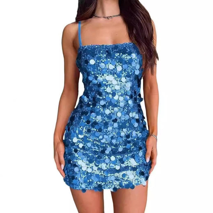 Levoire | Élégant Prom-soir Dos-ouvert Courte Jupe Bodycon Bleu ciel