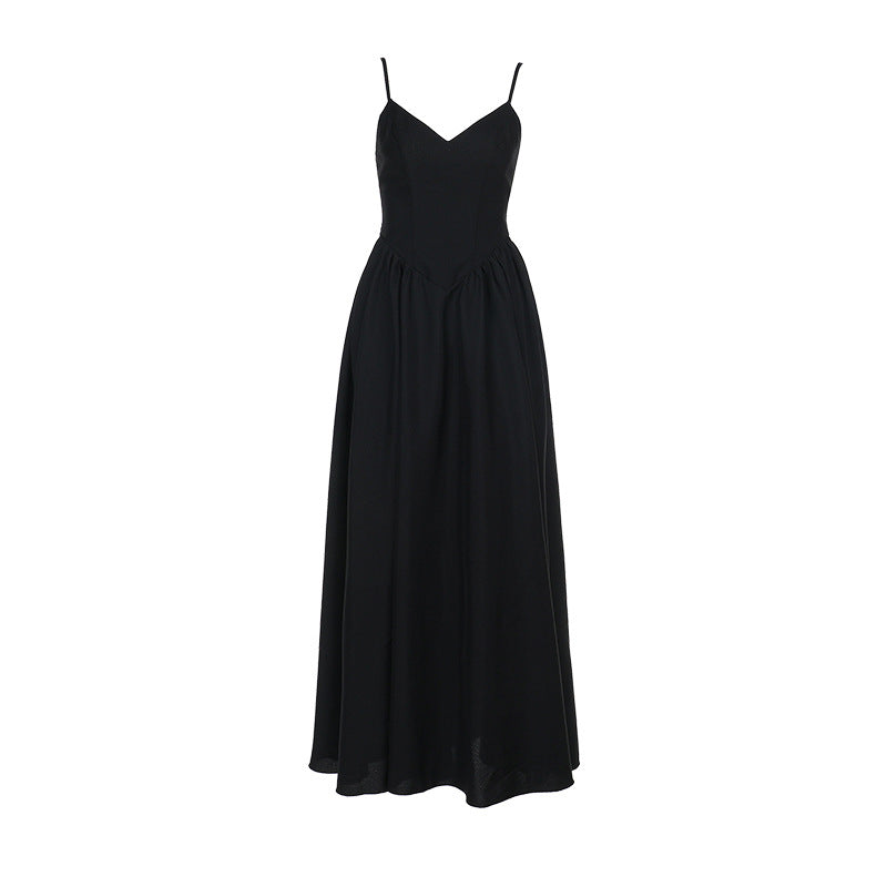 Robe d'été longue élégante pour femme avec des bretelles spaghetti délicates Levoire