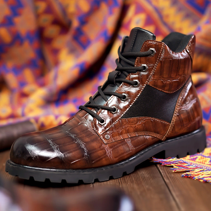 Levoire | Bottes Élégantes En Finition Croco