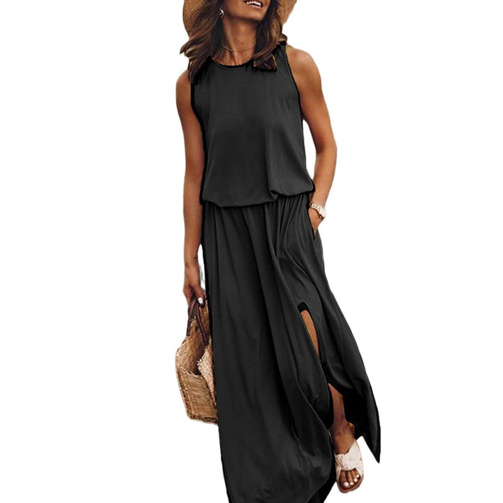 Levoire | Élégante Robe Longue Multicolore à Découpe
